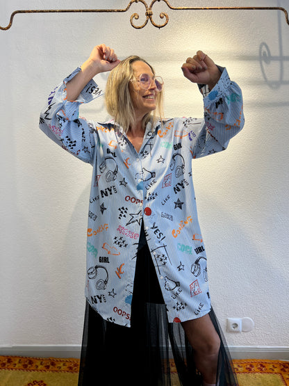 Camisa Basquiat oversized