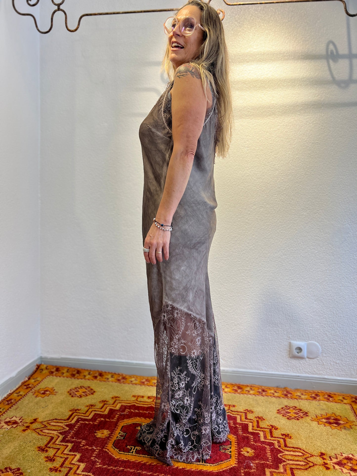 Vestido vintage com renda