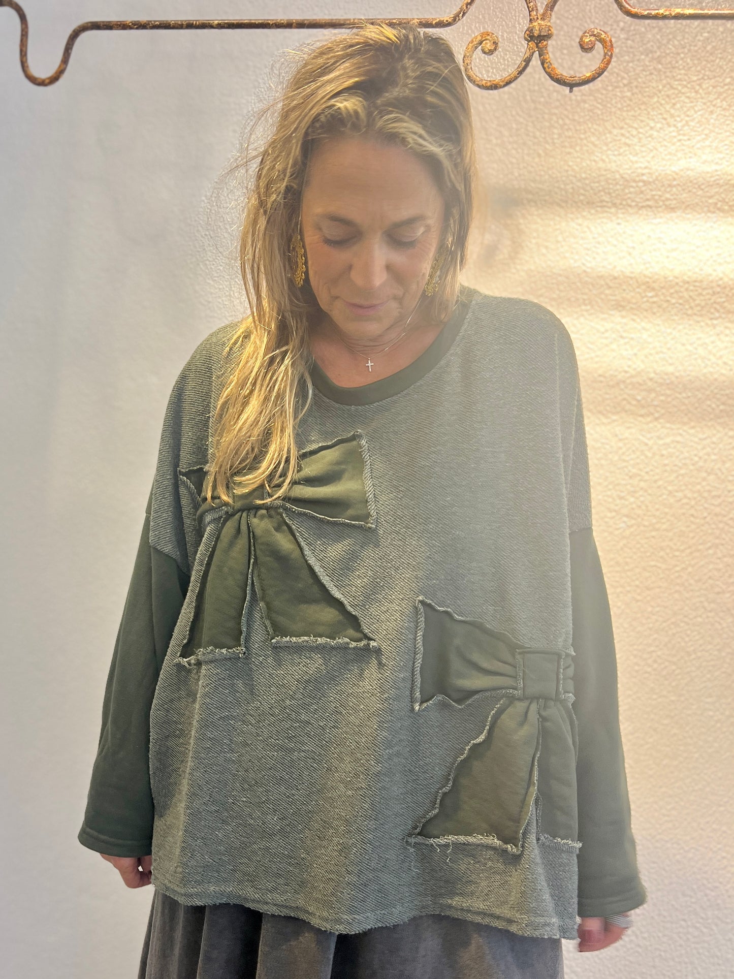 Camisola laços oversized