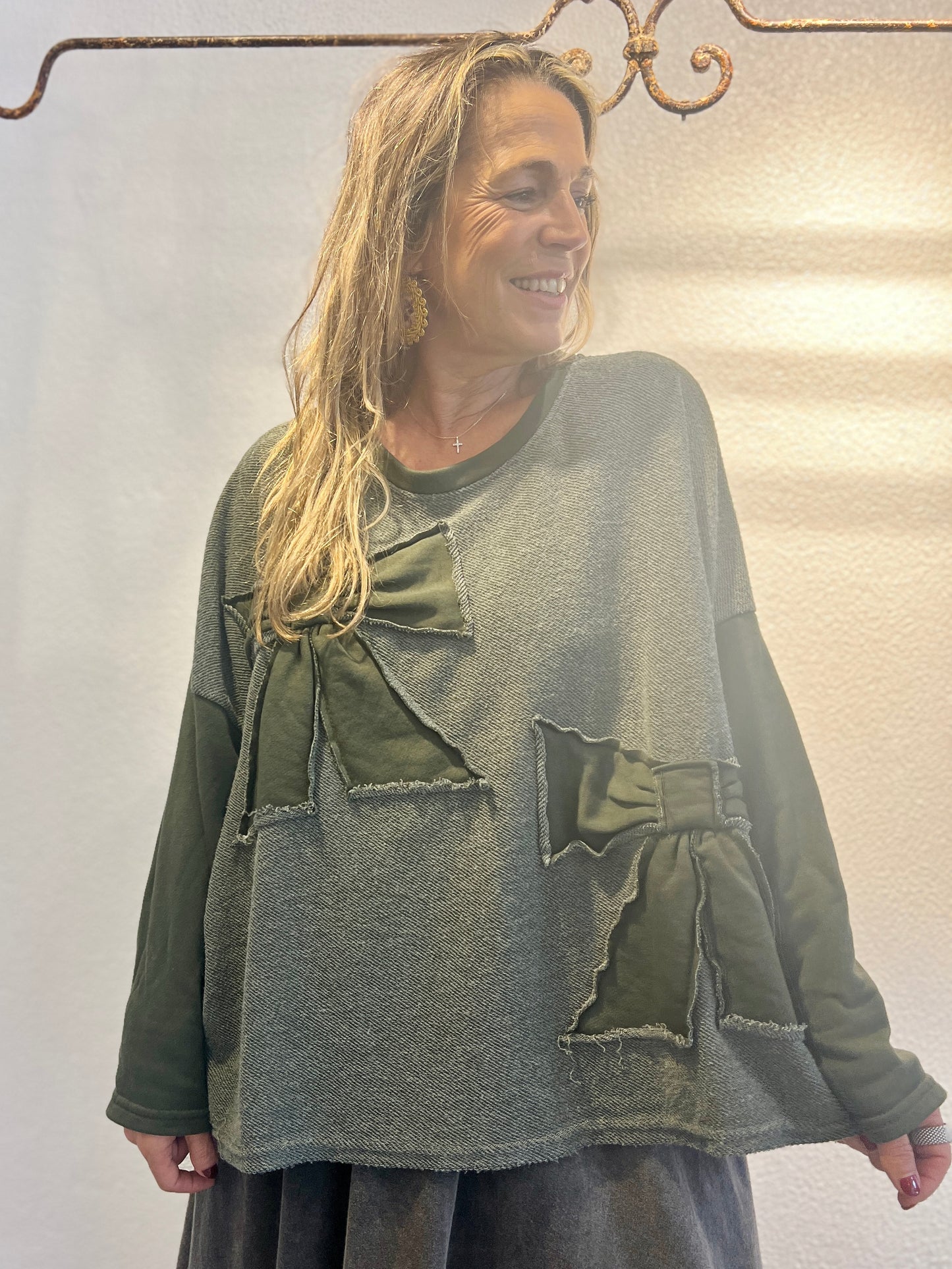 Camisola laços oversized