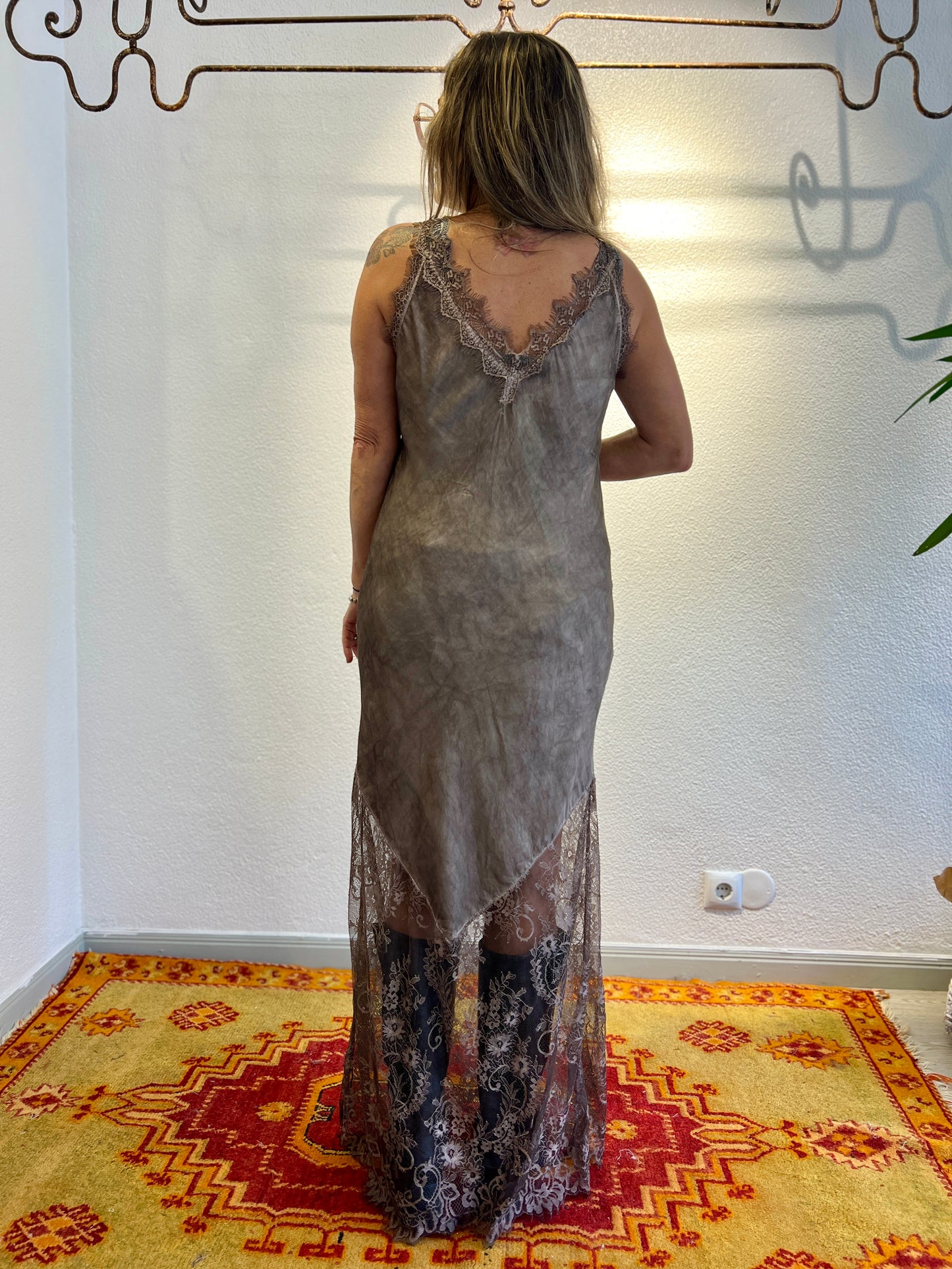 Vestido vintage com renda