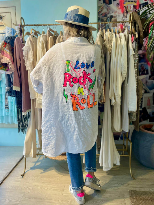 Camisa I love Rock and Roll oversize
